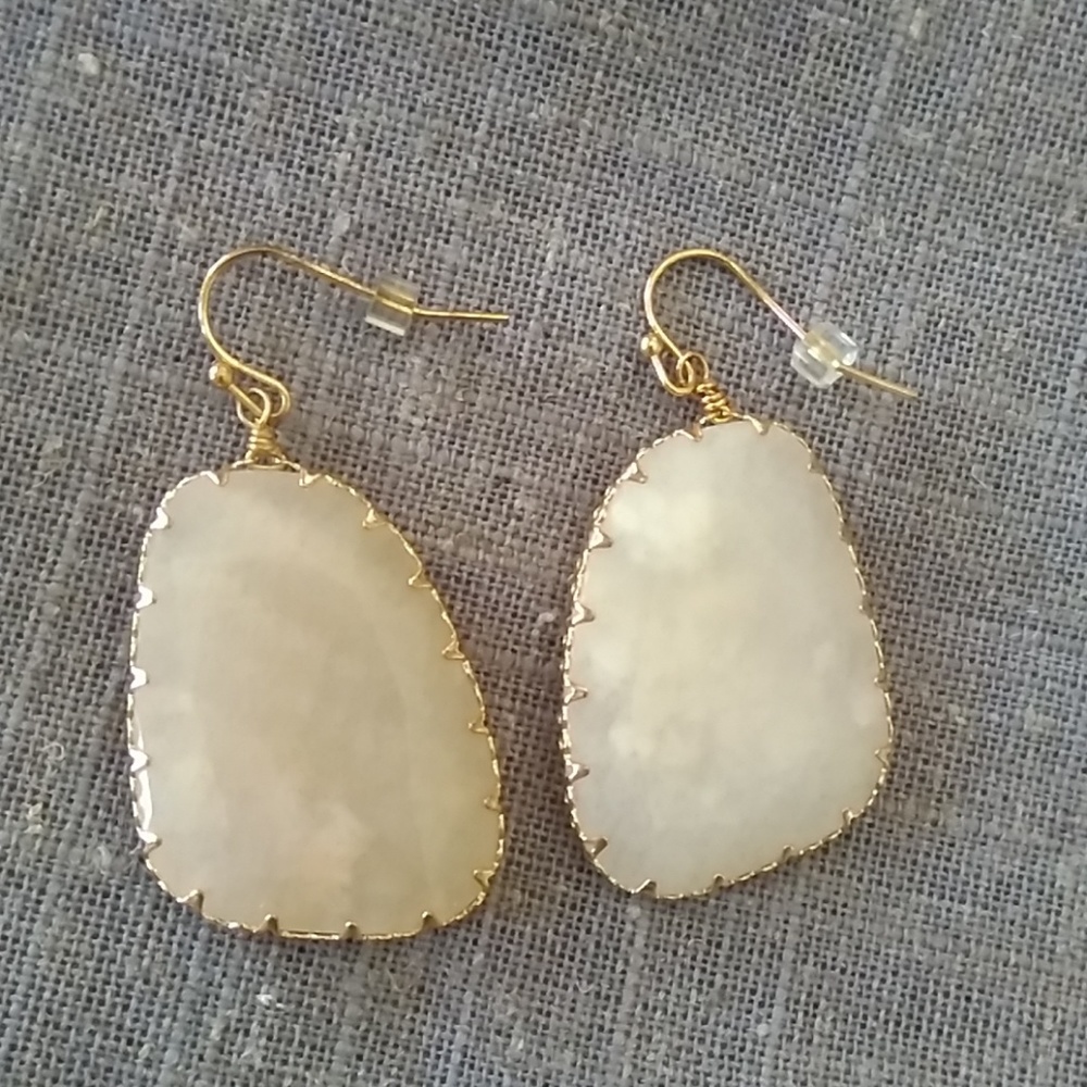 Pink quartz earrings